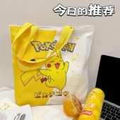 高颜值帆布包学生补课书包大容量手提补习单肩包拎书袋购物袋男女