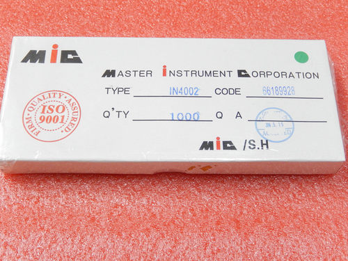 1N4002 1A/100V 整流二极管 一盒1000支 25元/千只 整盒价