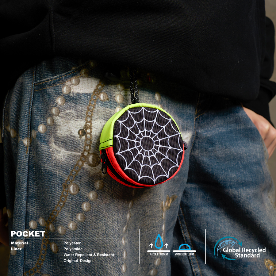 GAGAFRIENDS 限定款蜘蛛钥匙包零钱收纳包挂件ins便携抽拉设计