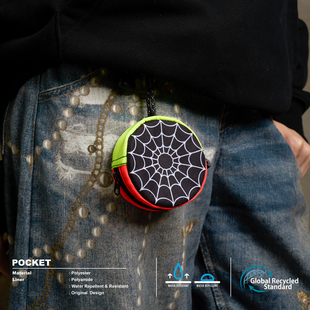 GAGAFRIENDS 限定款蜘蛛钥匙包零钱收纳包挂件ins便携抽拉设计