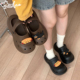 个性 eva防滑厚底包头洞洞鞋 卡通狗狗夏季 户外凉拖鞋 女 时尚 细细条