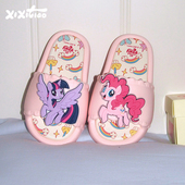 凉拖 可爱紫悦碧琪女童宝宝亲子夏季 细细条 小马宝莉联名儿童拖鞋