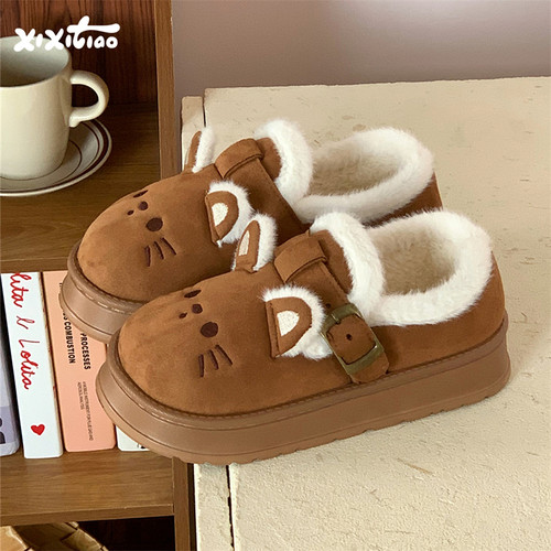 细细条软萌小猫冬天Lolita棉鞋