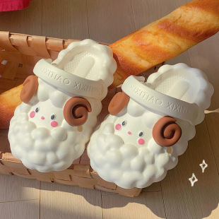 夏 男童女童外穿防滑亲子包头凉拖鞋 细细条 软萌可爱小羊儿童拖鞋