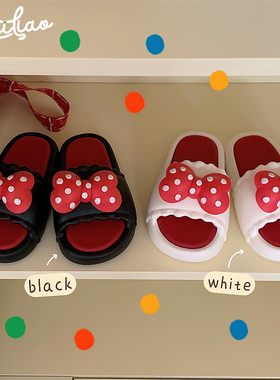 细细条 甜美花边儿童凉拖鞋女童宝宝外穿红色蝴蝶结夏季亲子拖鞋