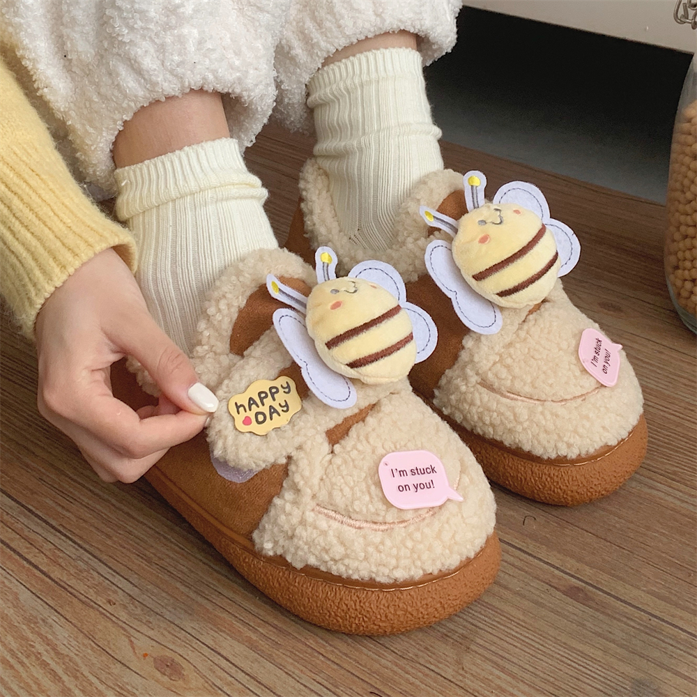 细细条百搭可爱小蜜蜂豆豆鞋