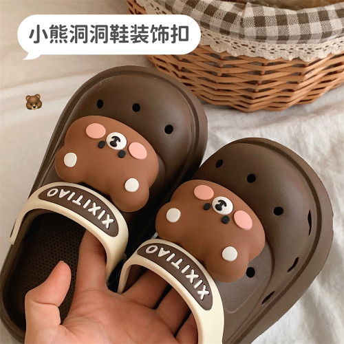细细条腮红小熊DIY鞋子装饰品