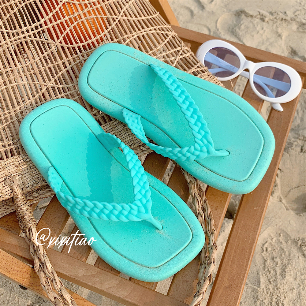 细细条休闲外穿防滑平底人字拖