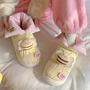 细细条 小蜜蜂防水雪地靴女士冬季外穿百搭网红可爱保暖拼色棉鞋