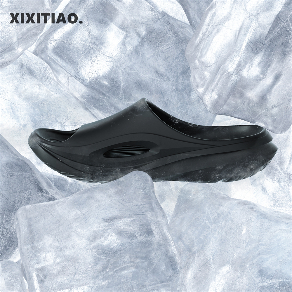 细细条 休闲运动风男士拖鞋海边沙滩户外防滑软底夏季篮球凉拖鞋