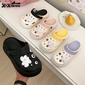 包头凉鞋 细细条 两穿网红沙滩鞋 夏季 搞怪白色小兔EVA洞洞鞋 女时尚