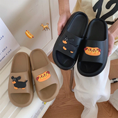 男女夏季 ins休闲趣味卡通小狗拖鞋 情侣时尚 细细条 外穿沙滩凉拖鞋