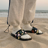 防滑洗澡室内鞋 细细条 男 ins潮情侣外穿个性 沙滩鞋 凉拖鞋 女夏时尚