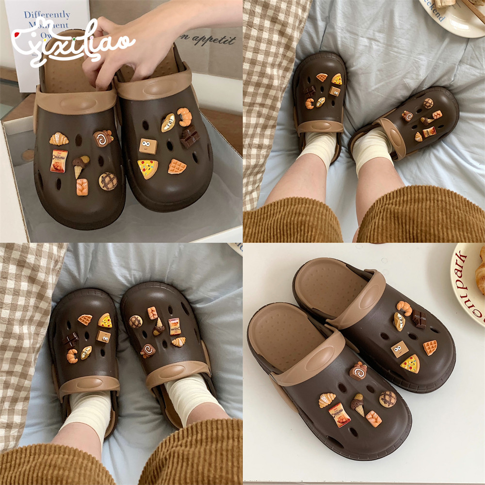 细细条diy创意冰淇淋披萨洞洞鞋