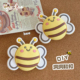 花扣可拆卸卡扣 配件女鞋 细细条 趣味可爱立体小蜜蜂创意DIY洞洞鞋