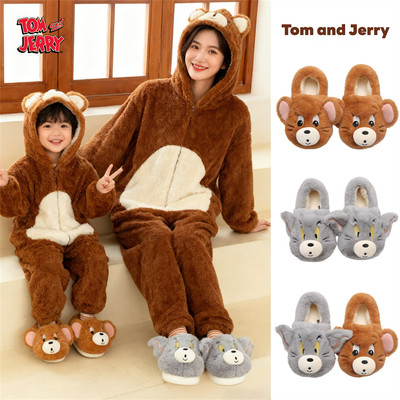 ins正版猫和老鼠居家保暖棉拖鞋