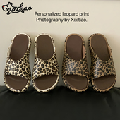 沙滩凉拖鞋 细细条 豹纹拖鞋 女士外穿防滑海边度假夏季 韩版 ins时尚