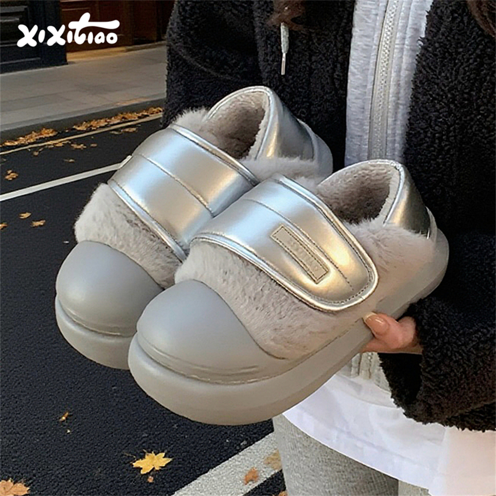 细细条高级感时尚加绒板鞋女