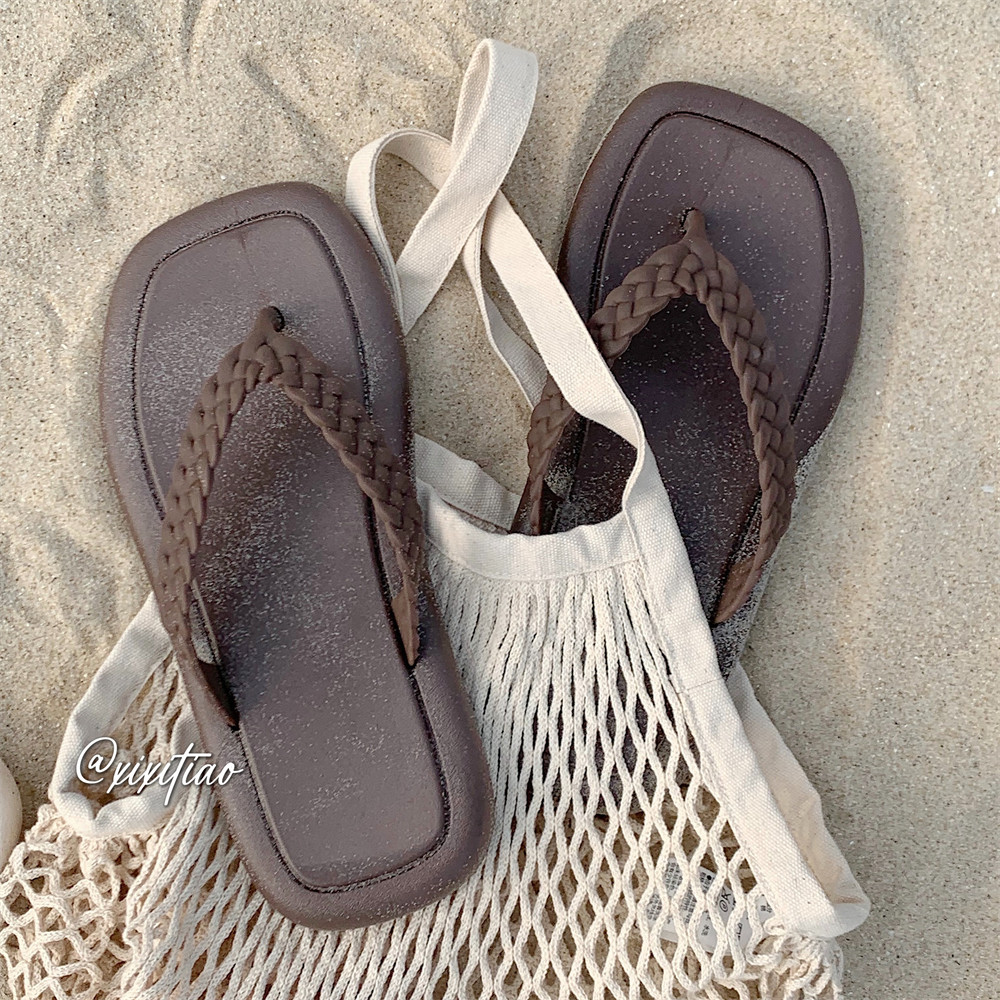 细细条 人字拖女夏季ins韩系简约百搭外穿防滑平底沙滩夹脚凉拖鞋,居家布艺,居家凉拖/凉鞋,淘宝优惠券,粉丝福利购,淘宝优惠卷