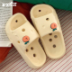 居家凉拖 男女可爱橘子情侣夏季 细细条 浴室洗澡防臭漏水镂空拖鞋