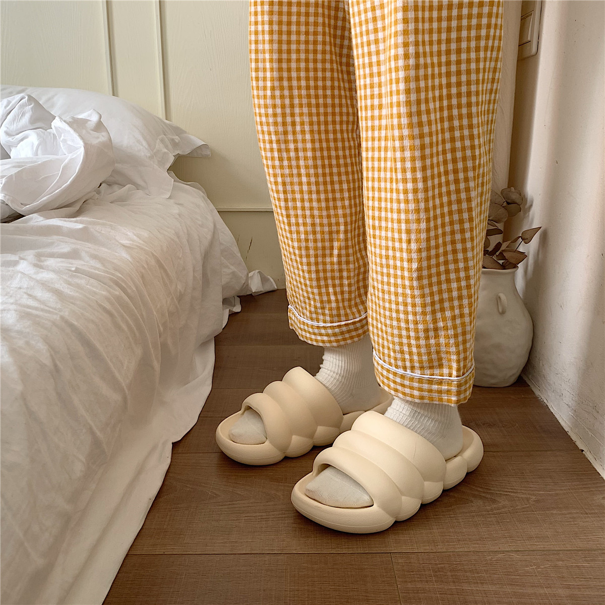 细细条情侣个性时尚拖鞋eva男