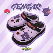 宝可梦耿鬼洞洞鞋 女夏季 外穿厚底ins潮流个性 细细条 网红凉拖鞋 子