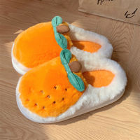 Thin and funny creative cotton slippers for men and women 2025 winter couple fun poop plush home shoes thumbnail 4