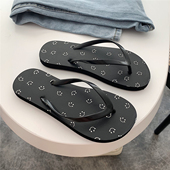 细细条 网红ins潮学生防滑夹脚沙滩凉拖鞋 人字拖女夏个性 可爱时尚