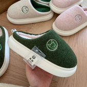 细细条 男女家居鞋 日系创意卡通小狗情侣棉拖鞋 软底防滑保暖冬季