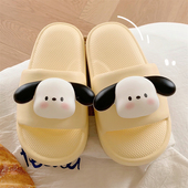 女夏季 细细条 可爱卡通ins小狗拖鞋 新款 学生居家洗澡eva凉拖 夏季