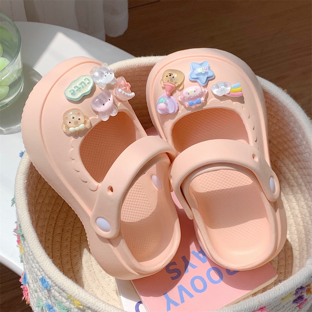 细细条可爱少女心外穿儿童凉拖鞋