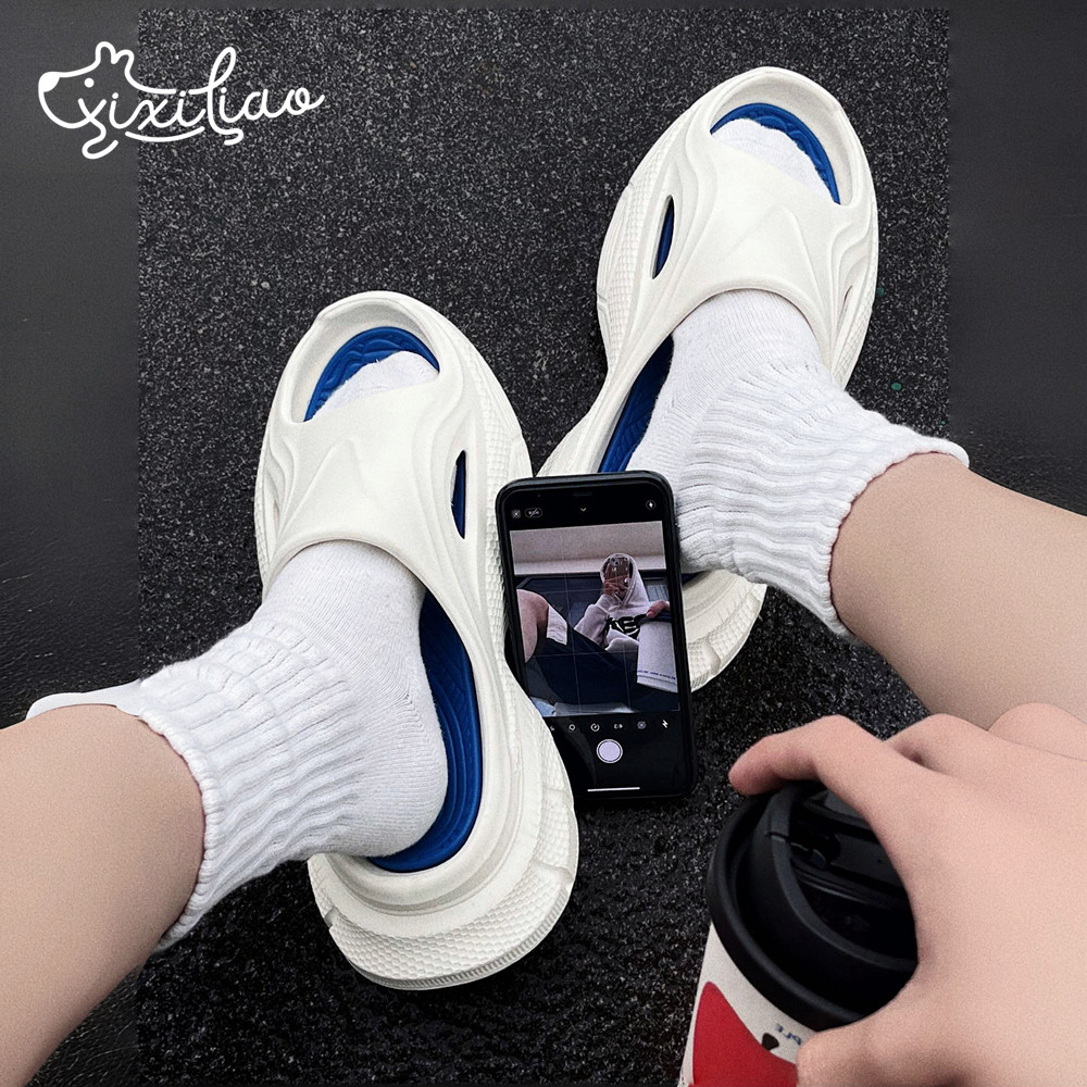 细细条 耐磨潮酷个性运动风篮球拖鞋情侣夏季外穿时尚凉拖鞋男女,流行男鞋,一字拖,淘宝优惠券,粉丝福利购,淘宝优惠卷