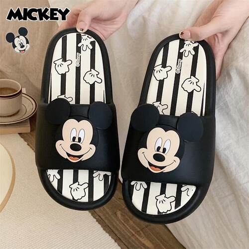 细细条正版米奇蝴蝶结米妮凉拖鞋