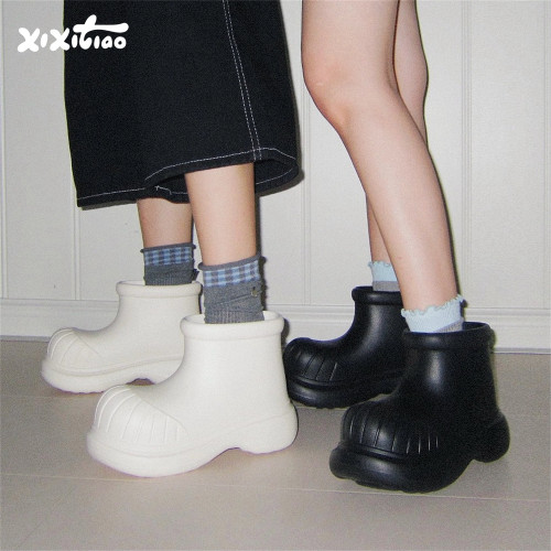 细细条户外防滑防水成人雨鞋女