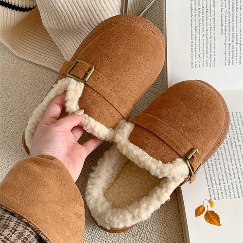 细细条韩版时尚复古加绒勃肯鞋