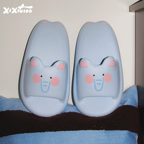 细细条可爱小象外穿防滑拖鞋女