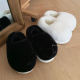 细细条 日系简约风保暖防滑情侣居家棉拖鞋 全包跟月子鞋 男女冬季