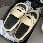 凉拖鞋 撞色户外穿运动风男士 防滑沙滩拖鞋 情侣鞋 细细条 夏季 个性