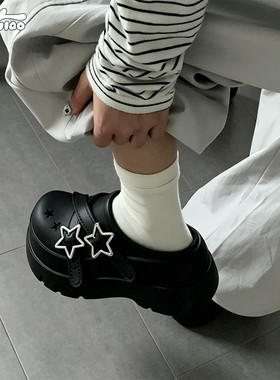细细条早古感增高8cm洞洞鞋女