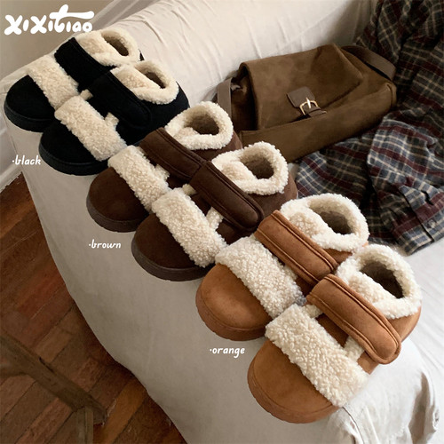 细细条保暖女士一脚蹬勃肯鞋