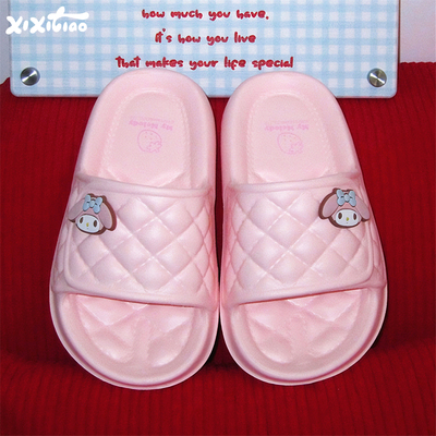 细细条三丽鸥美乐蒂女童居家鞋