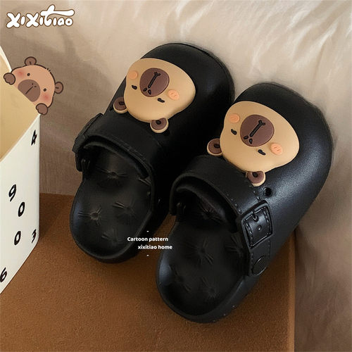 细细条户外防臭儿童洞洞鞋夏