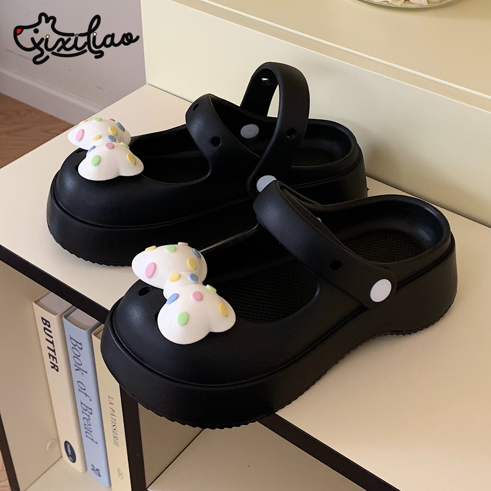 细细条百搭甜美蝴蝶结玛丽珍凉鞋