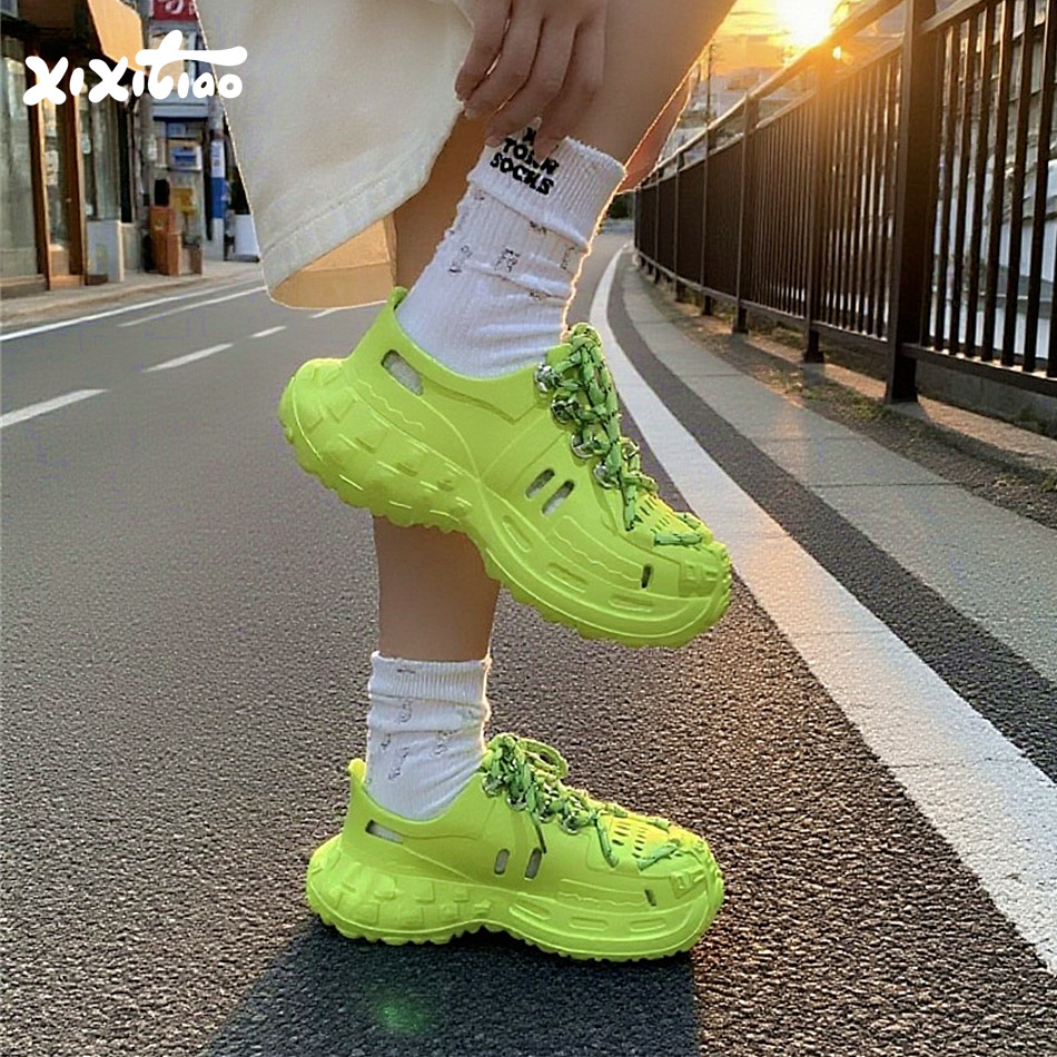 细细条 男士EVA运动凉鞋女夏季户外防滑厚底足弓洞洞鞋涉水溯溪鞋,流行男鞋,洞洞鞋,淘宝优惠券,粉丝福利购,淘宝优惠卷