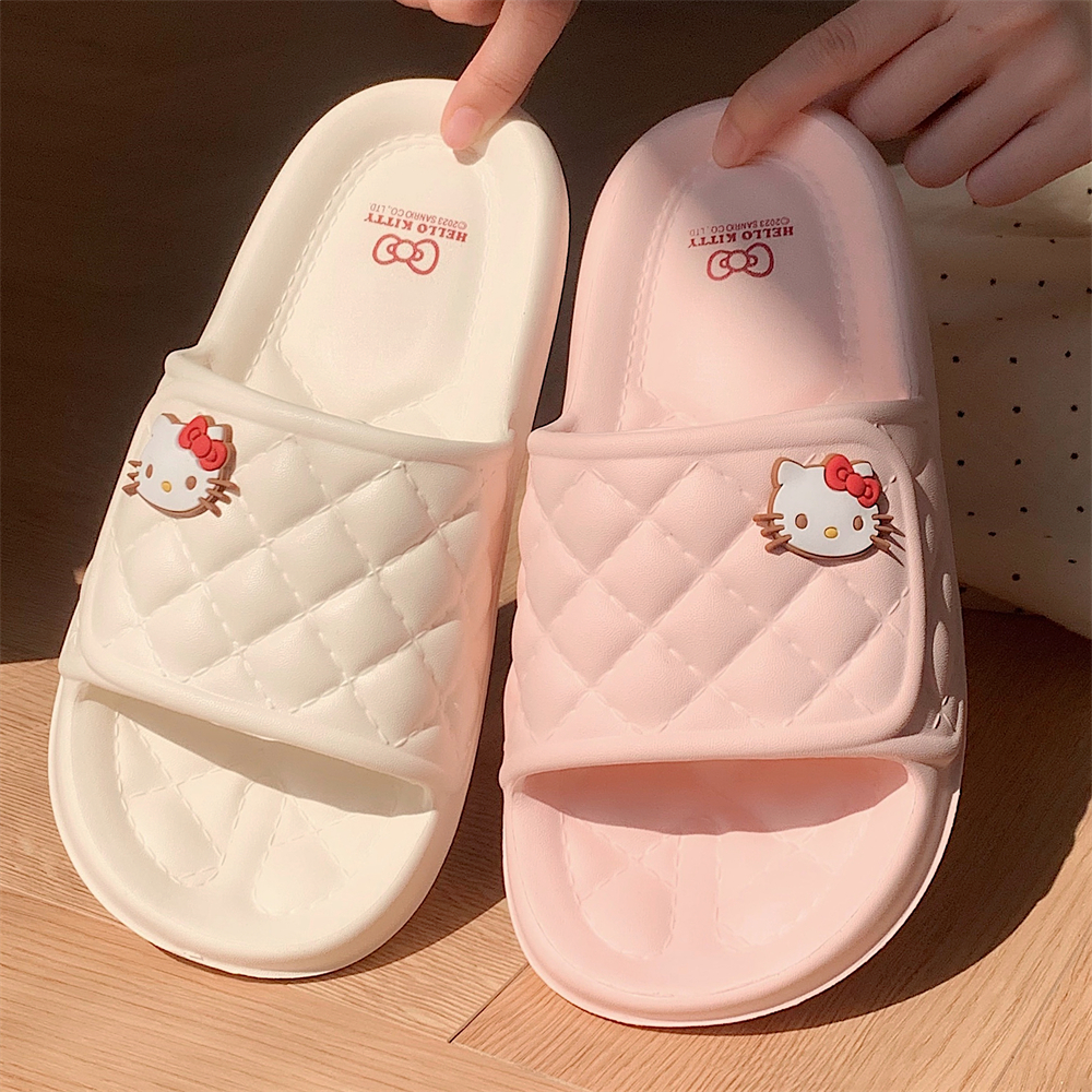 细细条女夏可爱HelloKitty拖鞋