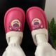 女玩具总动员草莓熊亲子棉拖鞋 细细条 室内保暖防滑防水月子鞋 冬