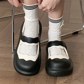 外穿休闲eva踩屎感防滑包头半拖鞋 夏季 甜酷撞色玛丽珍女鞋 细细条