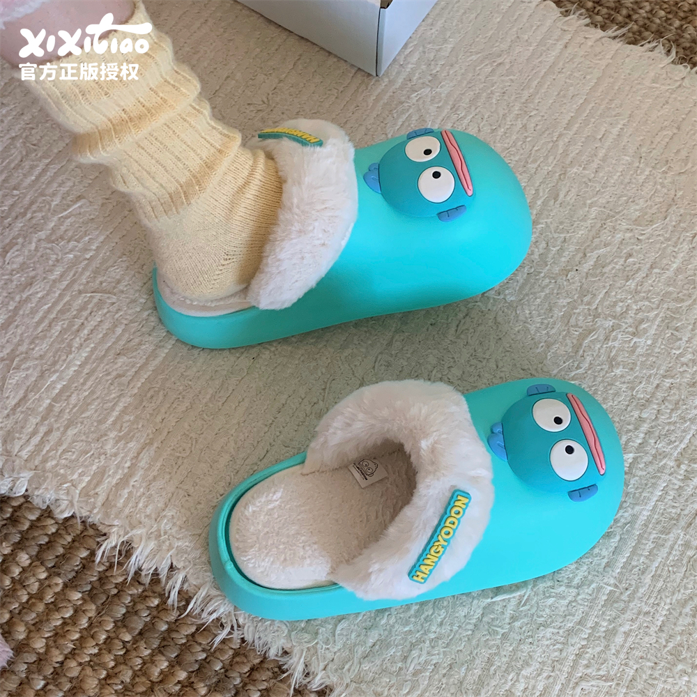 细细条正版人鱼汉顿防水月子鞋