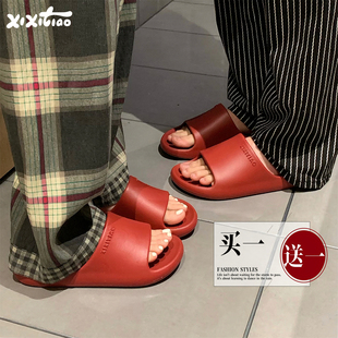 细细条 结婚拖鞋喜庆红色一对男女夏防臭抗菌EVA居家凉拖买一送一