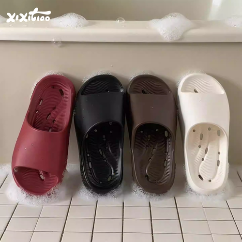 细细条镂空漏水浴室拖鞋男女夏